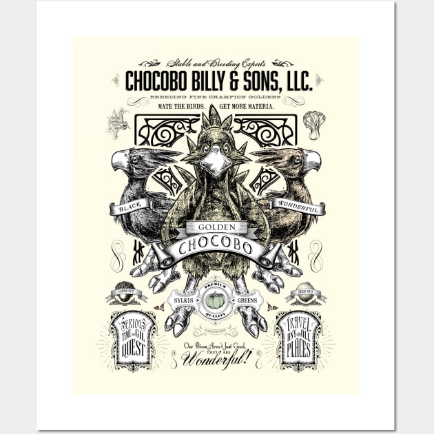 Chocobo Billy and Sons LLC Wall Art by barrettbiggers